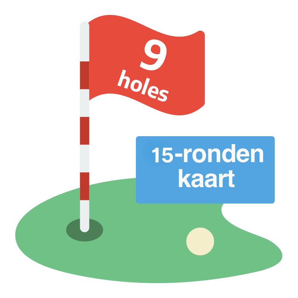 Golf Weesp - Greenfee 9 holes 15-ronden kaart