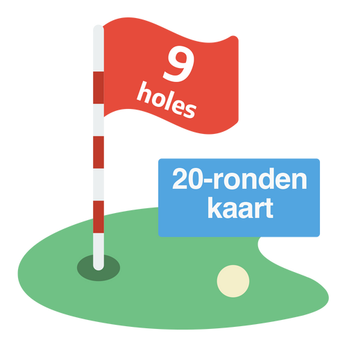 Golf Weesp - Greenfee 9 holes 20-ronden kaart