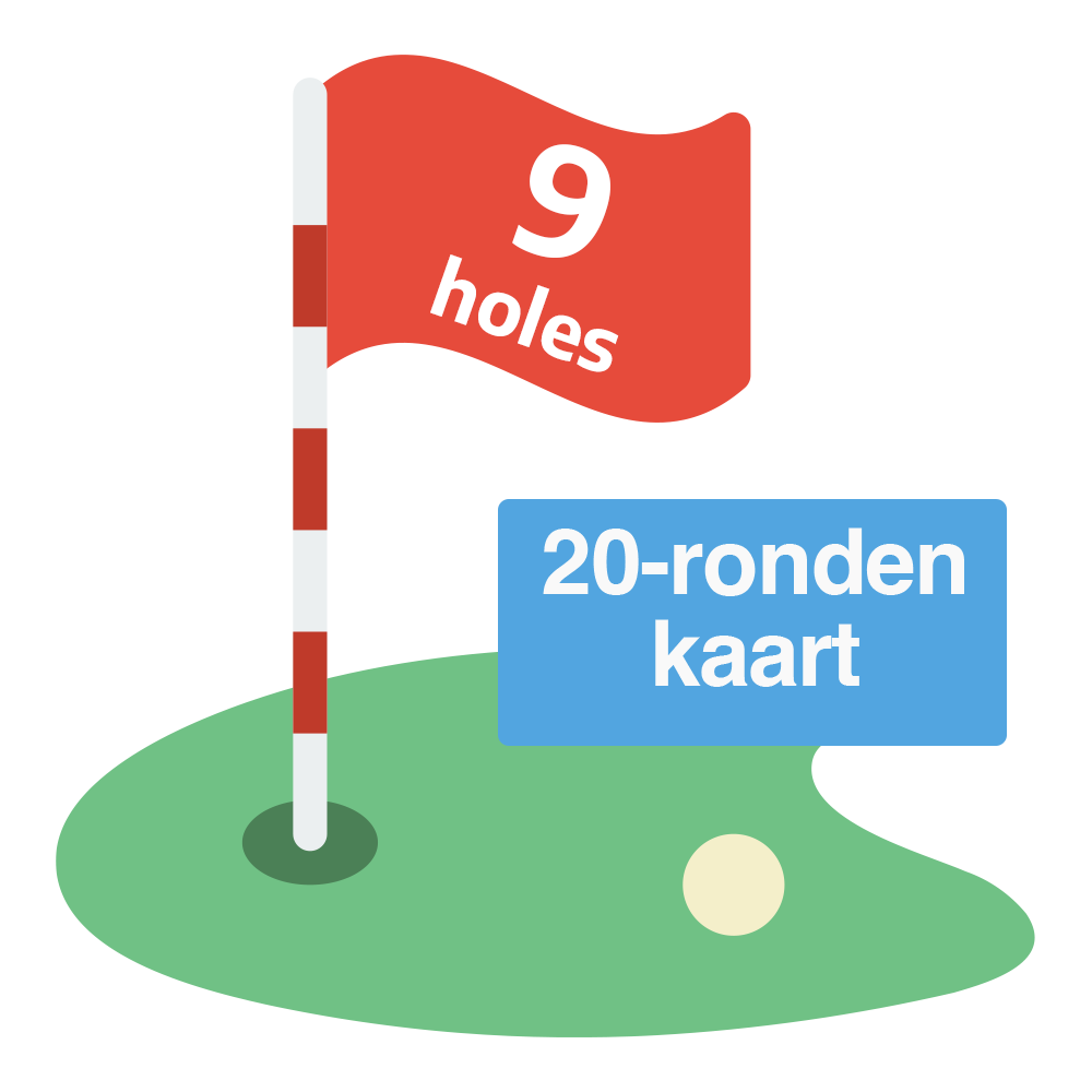 Golf Weesp - Greenfee 9 holes 20-ronden kaart