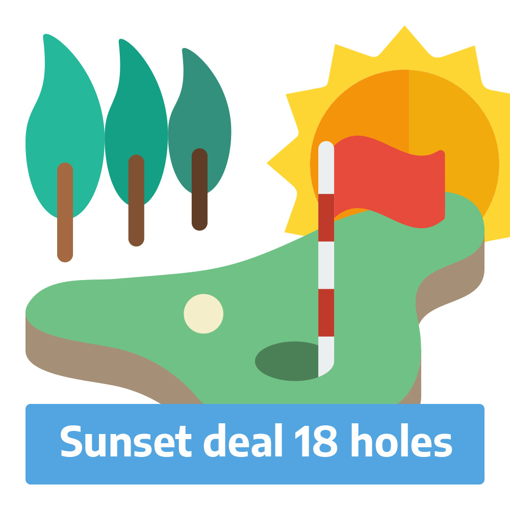 Sunset deal | starten na 15u | 2 x Greenfee 18 holes